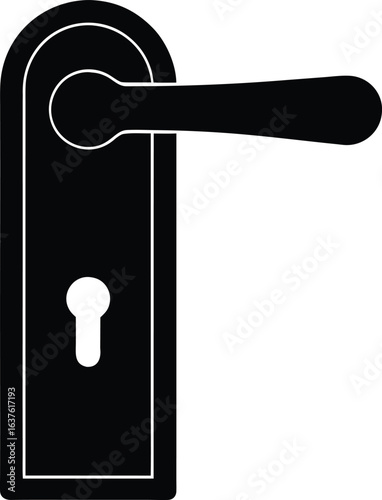 Door Handle Silhouette Icon