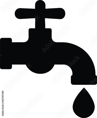 Dripping Faucet Silhouette