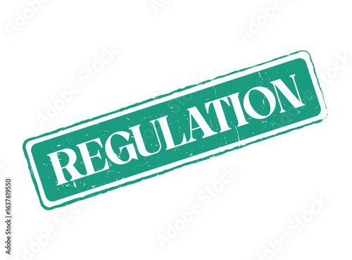 Regulation Rubber Stamp with Thin Dotted Line Border
