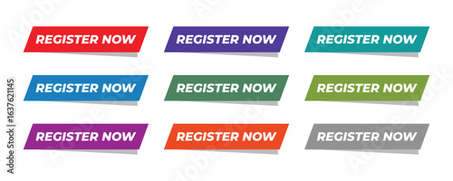 Collection of Register Now Vector Set