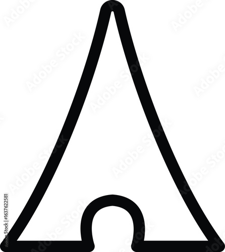  a simplified icon of the eiffel tower