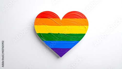 Pride heart on white background