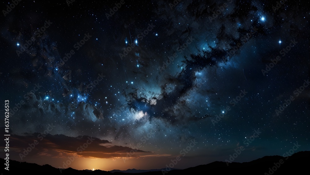 Naklejka premium starry night sky