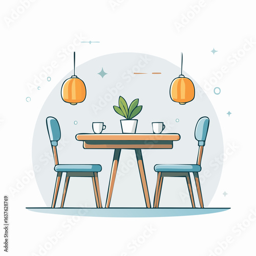 Dining table icon for home and lifestyle projects