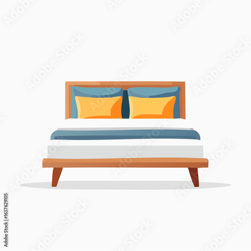 Bed icon for bedroom and lifestyle themes