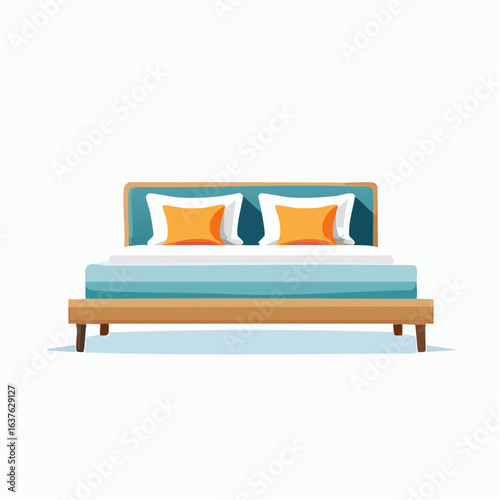 Bed icon for bedroom and lifestyle themes