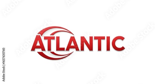 Free Download Atlantic Logo Design - Red Text on White - GFXLoad