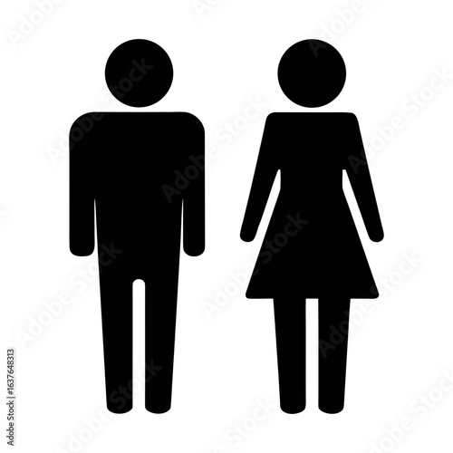 Restroom sign male and female toilet symbol wc icon gender bathroom public lavatory door sign