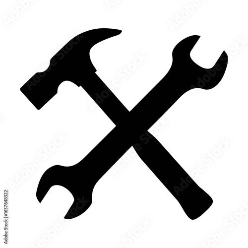 Find handyman services hammer and wrench logo for home repair and maintenance needs today