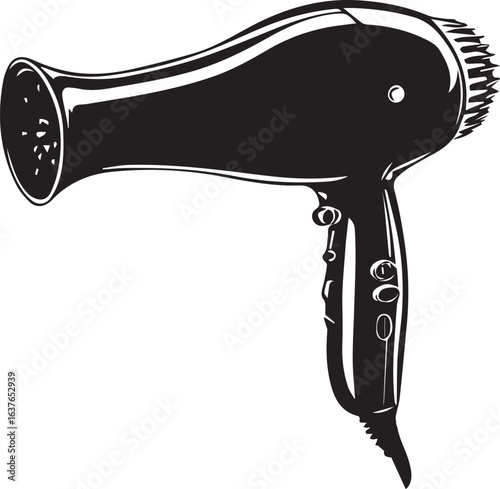 Vintage retro hairdryer vector illustration for beauty and hairstyling concepts

