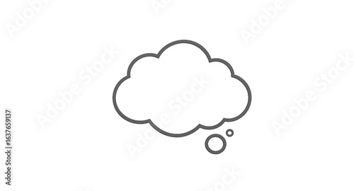 Blank Thought Bubble Perfect for Your Design Projects