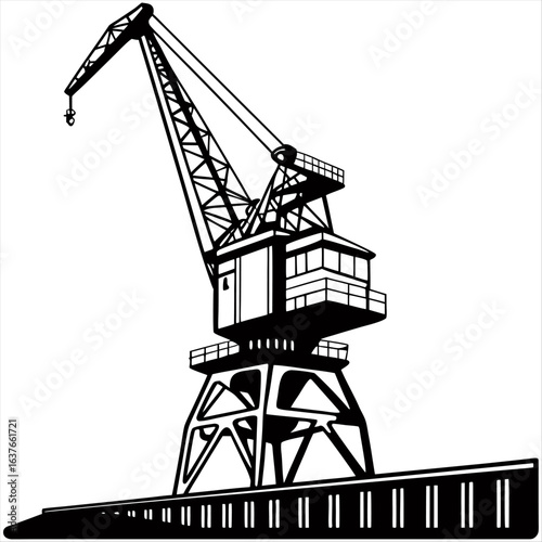 vector illustration of a crane