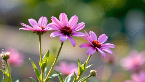 Delicate Pink Flowers Soft Focus Background