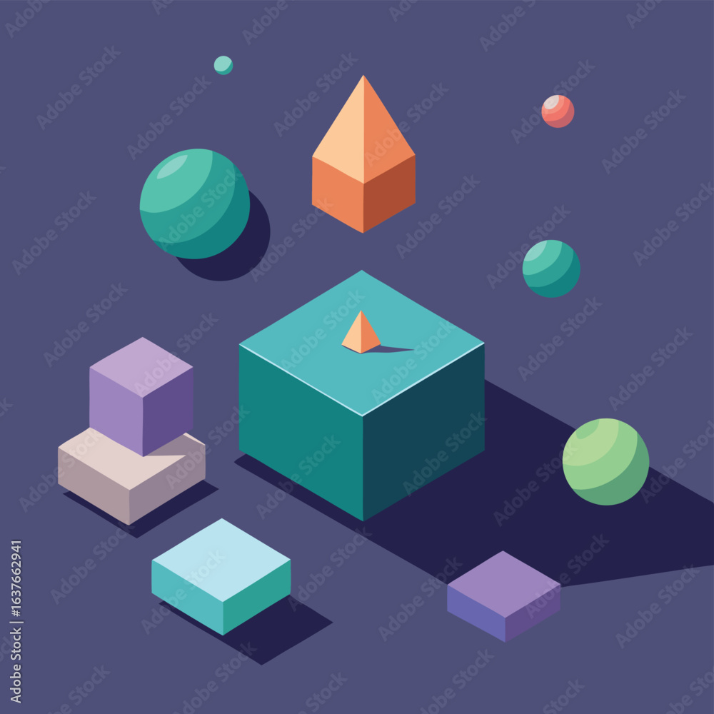 Obraz premium 3d render of a building blocks