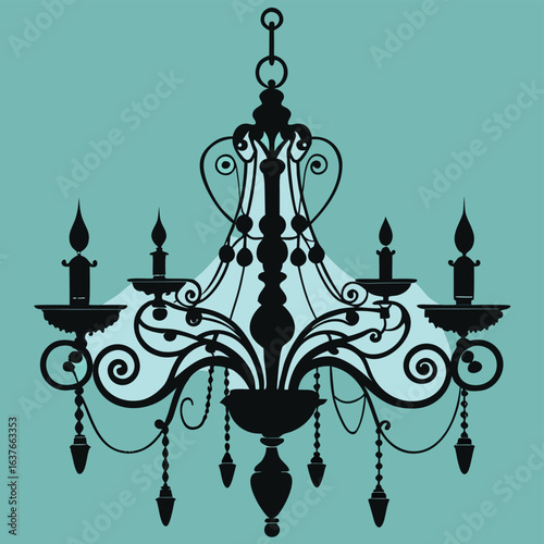 chandelier vector illustration