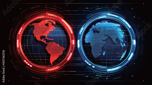 world map, 3d render