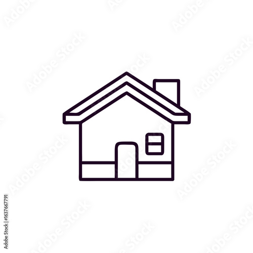 Vector art of house icon isolated on white background