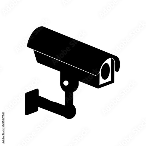 Security camera black on transparent background silhouette