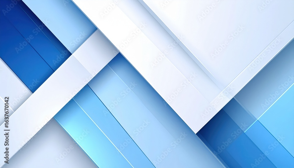 Fototapeta premium Dynamic blue geometric patterns digital art abstract design modern aesthetic creative environment high-resolution viewpoint