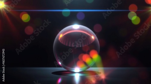 glowing sphere on black