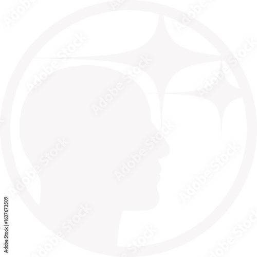 Abstract ilustration head vecktor.