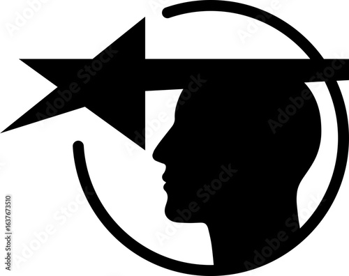 Abstract ilustration head vecktor.