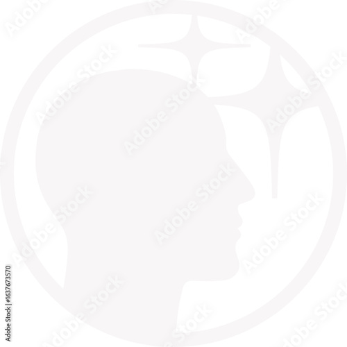 Abstract ilustration head vecktor.