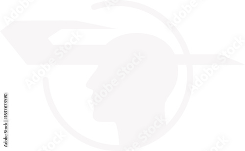 Abstract ilustration head vecktor.