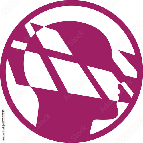 Abstract ilustration head vecktor.