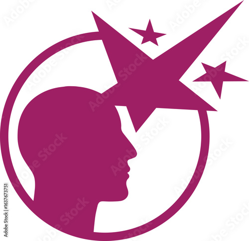 Abstract ilustration head vecktor.