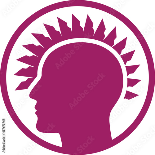 Abstract ilustration head vecktor.