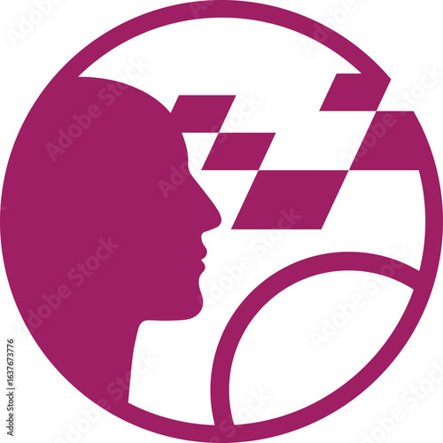 Abstract ilustration head vecktor.