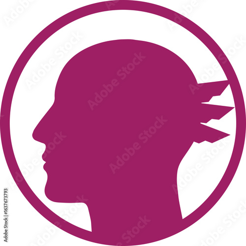 Abstract ilustration head vecktor.