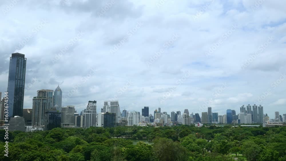 Bangkok cityscape skyline Thailand, Lumphini Public park and Bangkok cityscape in metropolis city. Bangkok cityscape skyline Thailand, Lumphini Public park and Bangkok cityscape in metropolis city.