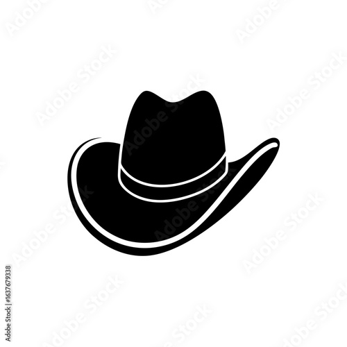 Silhouette of a hat on transparent background