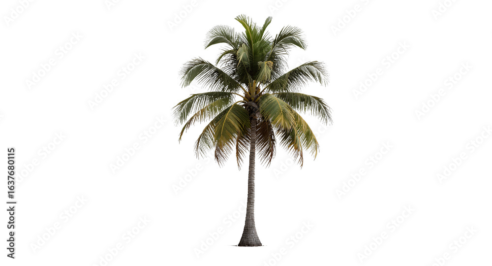 Obraz premium Lush Tropical Palm Tree 3D Render for Commercial Use