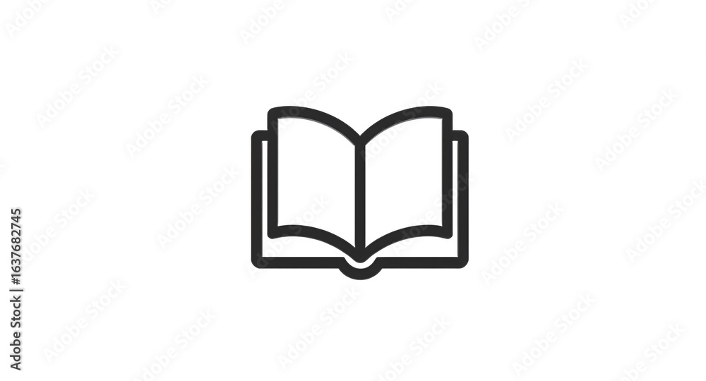 Open Book Icon High-Quality Vector Graphic for Commercial Use Open Book Icon High-Quality Vector Graphic for Commercial Use