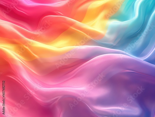 Wallpaper Mural Vibrant Rainbow Silk Fabric Waves Background  Torontodigital.ca