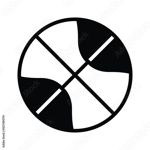 Modern glyph style icon of basketball game