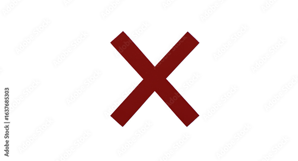 Obraz premium Red X Mark High-Resolution Image for Commercial Use