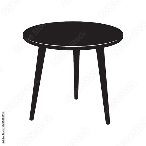 A table for every occasion – Table silhouette portrayed in cozy Table vector – Table illustration – furniture vector

