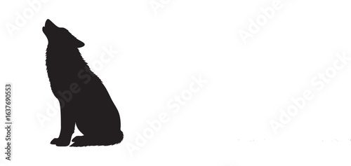 silhouette of a burking fox