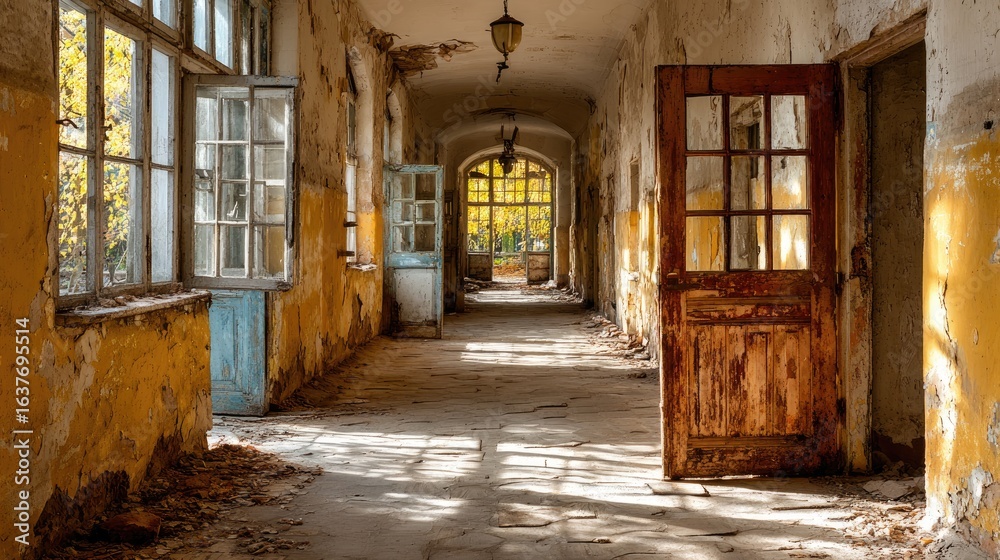Fototapeta premium Abandoned Building Interior