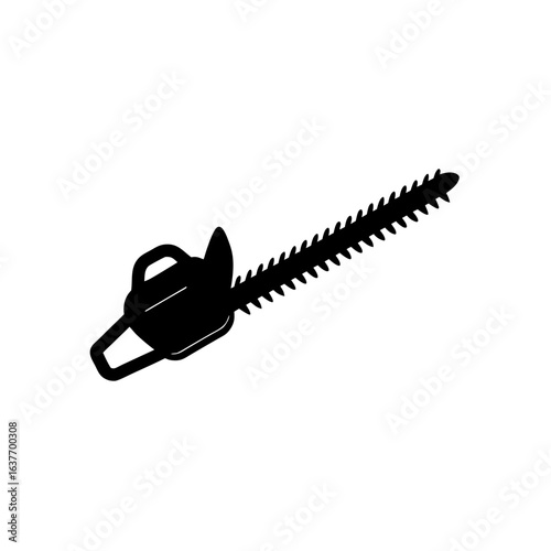 Silhouette of trimmer on transparent background