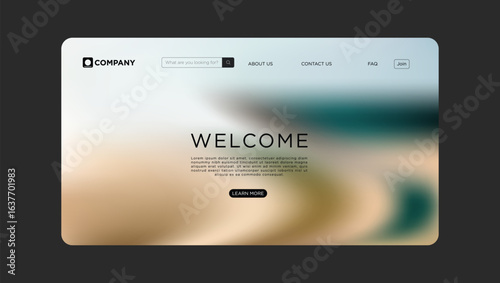 Modern website template with clean design and welcome message for business or creative agency