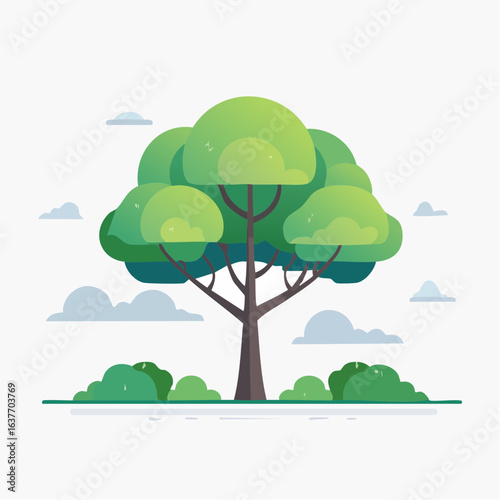 Tree icon for reforestation and environmental care themes