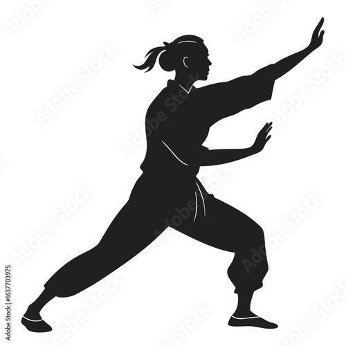 Asian Folk Dance Silhouette