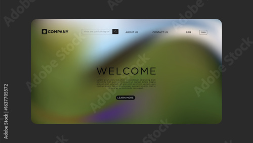 Modern website template with fresh welcoming design for business or personal use, easy to customize