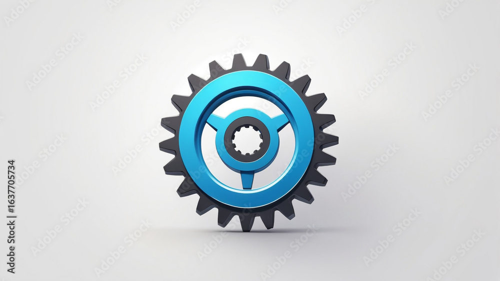 Minimal Gear Settings Icon Vector on White Background Minimal Gear Settings Icon Vector on White Background
