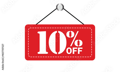 10% Off Red Tag Discount Sale Offer Online Shopping Deal